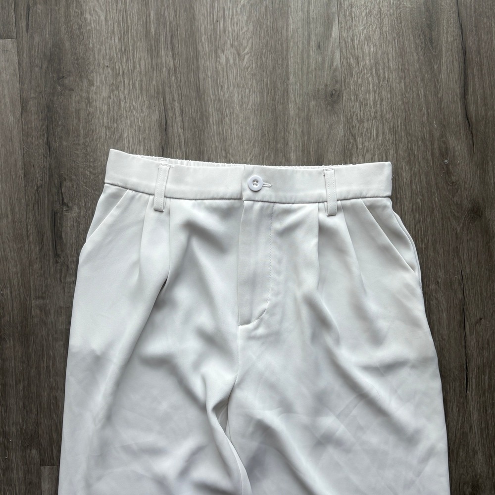 REWASH White Wide Leg Pleated High Waist Pants Women's Size 3 26 - Picture 2 of 3